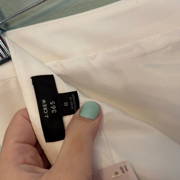 J.Crew Pencil Skirt in Crepe Womens 8 Ivory Formal Career Office Workwear NWT - Picture 6 of 7